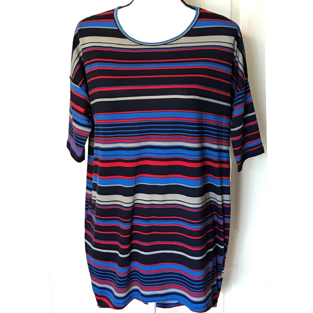 New LulaRoe Irma Striped Tunic Shirt Size XS